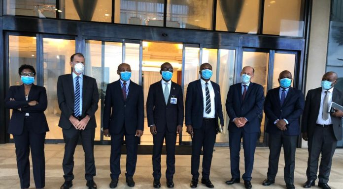 Reunión del gobierno con los representantes de la junta ejecutiva de la iniciativa forestal para áfrica central (CAFI).